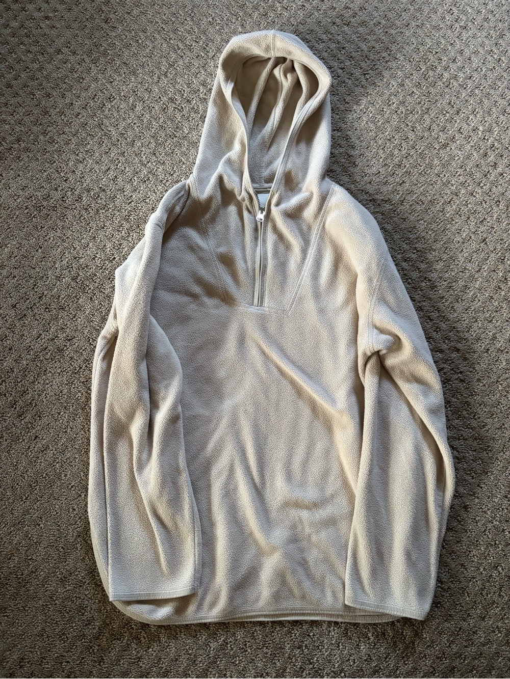 H&M Women’s Cream Fleece Hooded Jacket